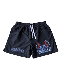 BEYOND THE GRAVE NYLON SHORTS (BLACK)